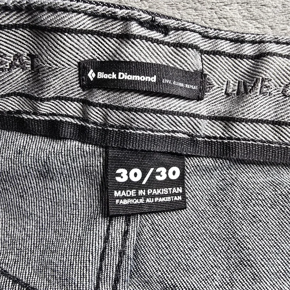 Black Diamond Equipment Mission Wool Denim Pants Mens 30x30 (30x29) Black Blue
